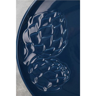 Тарелка «Артишоки», синяя, 27 см