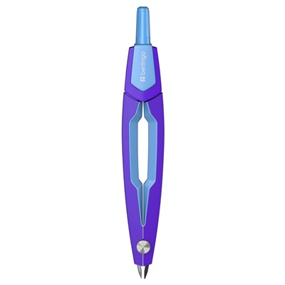 Циркуль Berlingo "Envy" 135мм, голубой/фиолетовый (CS_30001a) металлический, на блистере
