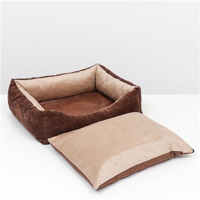 Лежанка со съемным чехлом,  мебельная ткань, попролон, 55 х 45 х 15 см