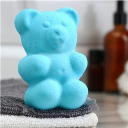 Бомбочка для ванны "Медвежонок" с ароматом яблока, голубая, 100 гр