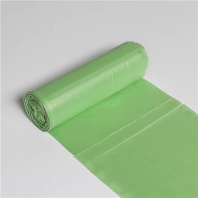Мешки для мусора Доляна «Люкс», 120 л, 70×110 см, 20 мкм, ПНД, 10 шт, цвет зелёный