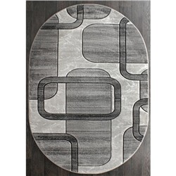 Ковёр овальный Mega carving d465, размер 80x150 см, цвет light gray