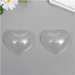 Пластиковая форма "Сердце большое" 7,5х9 см набор 2 детали