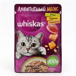 Влажный корм Whiskas для кошек, курица/утка рагу, 75 г