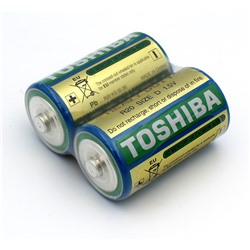 Батарейка R20 "Toshiba", без блистера, по 2шт. в спайке