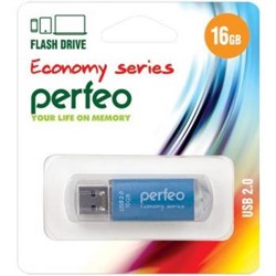 USB-флеш-накопитель PERFEO 16GB E01 Blue economy series Perfeo {Китай}