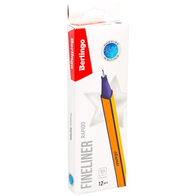 Ручка капиллярная Berlingo "Rapido" фиолетовая 0.4мм (CK_40105) трехгранный корпус