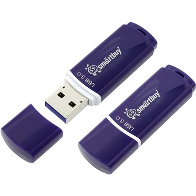 Флеш-накопитель 128Гб USB 3.0/3.1 "Smartbuy Crown" Blue (SB128GBCRW-BL)