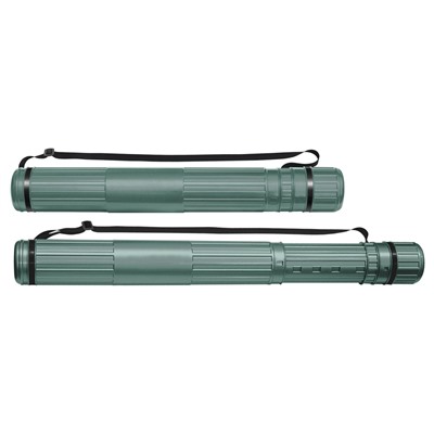 Тубус для чертежей телескопический, диам. 90мм, дл. 63,5-110см, хвойно-зеленый (ПТ-31857, СТАММ) на ремне