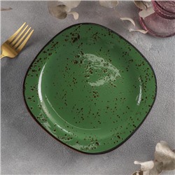 Тарелка десертная «Созвездие», d=18,5 см, цвет зелёный