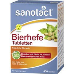 sanotact Bierhefe Tabletten 400 St Таблетки Пивные дрожжи для красивых волос и здоровой кожи 200 г