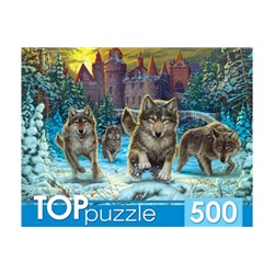 TOPpuzzle  500 элементов "Волки и снежный замок" (ХТП500-4219)