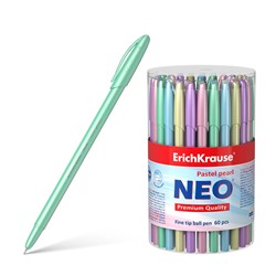 Ручка шар. ErichKrause "Neo Pastel pearl" (55380) синяя, 0.7мм, цветной пастельный корпус, в ассорт.