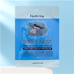 Тканевая маска с экстрактом ласточкиного гнезда FarmStay, 23 мл