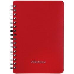 Книжка записная А6  60л. на гребне "Base. Красная" (Зк6к60грП_35423, "OfficeSpace") пластиковая обложка