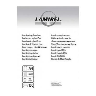 Пленка для ламинирования А4 100 шт  75 мкм LA-78656 Lamirel {Китай}