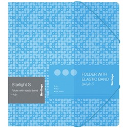 Папка для тетрадей, на резинке А5+ Berlingo "Starlight S" (FB5_A5903) 600мкм, голубая с рисунком