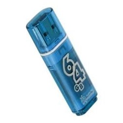 Флеш-накопитель  64Гб "Smartbuy Glossy series" Blue (SB64GBGS-B)