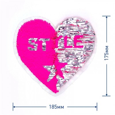 Аппликация Сердце Style 18,5*17,5 см