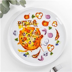 Блюдо для пиццы «Пицца», d=30 см, рисунок МИКС