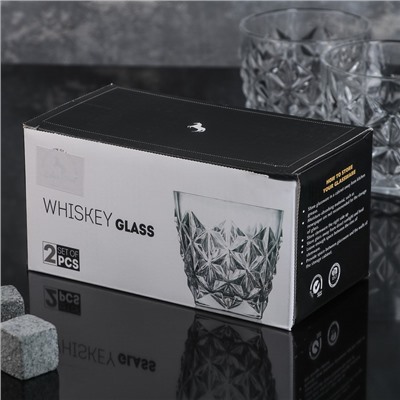 Набор стаканов для виски «Рокс», 350 мл, 9,6×9 см, 2 шт