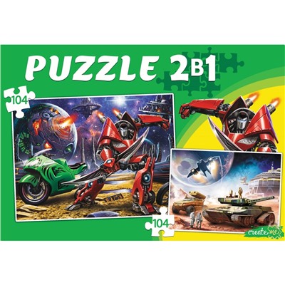 Puzzle 2 в 1 "Трансформеры и транспорт №1" 104 эл. (П104-8111)