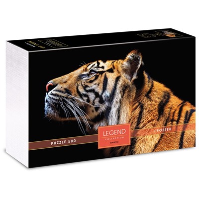 Puzzle Hatber  500 элементов "Premium. Legend Art Series. Взгляд тигра" + постер (500П32_25127) в подар. коробке