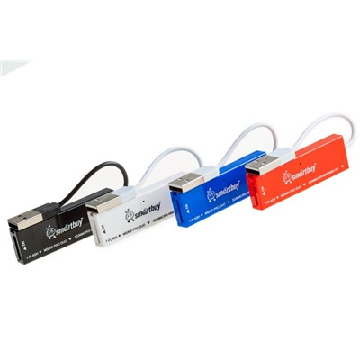 Картридер USB 2.0 "Smartbuy" для SD/micro-SD/MS/M2 (SBR-717-B) голубой