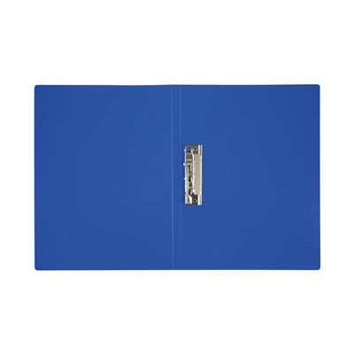 Папка с мет. зажимом в середине СТАММ синяя (ММ-32217) 14мм, 500мкм