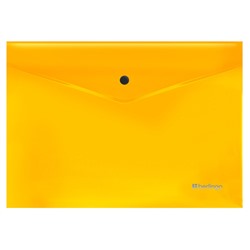 Папка с кнопкой А4 Berlingo "Neon" прозрачная, оранжевый неон (EFb_A4394) 200 мкм
