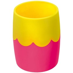 Подставка-стакан для школьных принадлежностей (СН502, СТАММ) розово-желтый