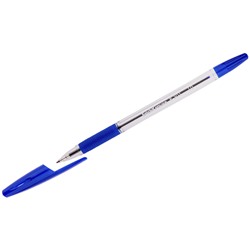 Ручка шар. ErichKrause "R-301 Classic" (39527) синяя, 1мм, грип, прозрачный корпус