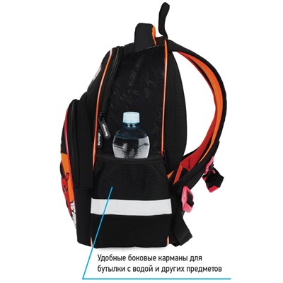 Рюкзак Berlingo Kids "Racing sport" (RU08085) 36*27*12см, 1 отделение, 2 кармана, эргономическая спинка, LED кант