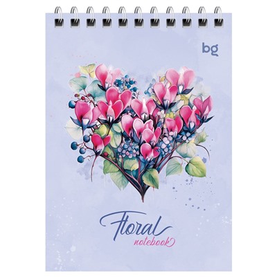 Блокнот А6 40л. на гребне "Floral notebok" ("BG", Б6гр40 58703)