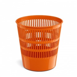 Корзина для бумаг и мусора ErichKrause Neon Solid, 12 литров, пластик, сетчатая, оранжевый неон