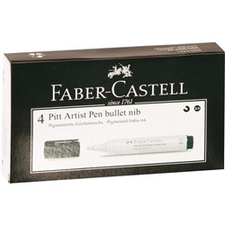 Ручка капиллярная Faber-Castell Pitt Artist Pen Bullet Nib белая, 2,5 мм
