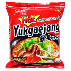 Лапша б\п Юккедянг Samyang, Корея, 120 г,