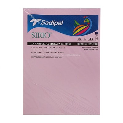 Картон цветной Sadipal Sirio, 420 х 297 мм,1 лист, 170 г/м2, сиреневый, цена за 1 лист