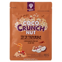 Гранола с корицей и орехом пекан Coco Crunch Nut, Корея, 80 г. Срок до 05.04.2022.Распродажа