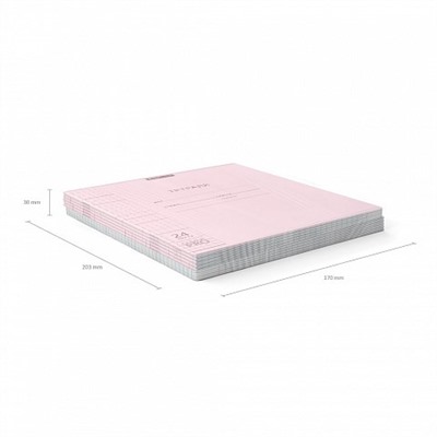 Тетрадь 24л. ErichKrause клетка "Классика. CoverPro Pastel. Розовая" (56377) пластиковая обложка