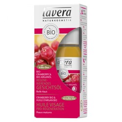 Lavera Regenerierendes Gesichtsol Bio-Cranberry & Bio-Arganol, Лавера Регенерирующее масло для лица с клюквой и аргановым маслом, 30 мл