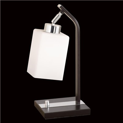 Настольная лампа "Болеро" 1x75Вт E27 хром, венге 19,5x15,5x38см