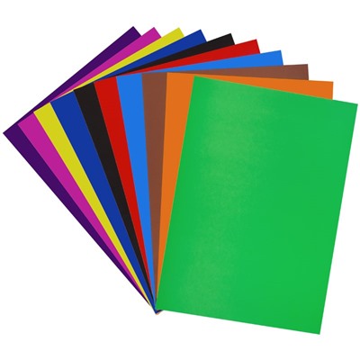 Цветной картон Мульти-Пульти А4 10л. 10цв. (КБ10-10цдв_13982) двухсторонний, мелованный, в папке