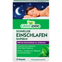 Green Doc Schneller Einschlafen Быстрый сон Капсулы, 32 шт