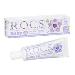 Зубная паста R.O.C.S. Baby, для малышей, аромат липы, 45 г