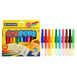 Фломастеры - блопены 10 цветов Centropen 1500/10 AirPens Rainbow Colours