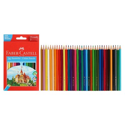 Карандаши 36 цветов Faber-Castell ECO «Замок» 1201 7/2.8 шестигранный корпус, с точилкой, микс