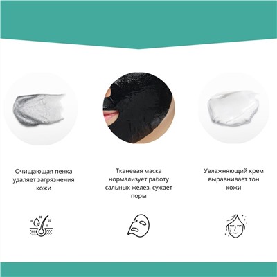 JMsolution Набор для сияния кожи / Marine Luminous Black Pearl Balancing Mask