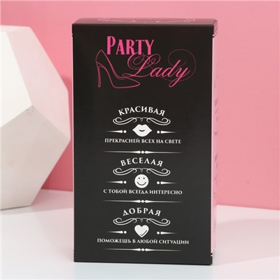 Набор Party Lady: гель для душа во флаконе виски 250 мл, аромат сладкий вермут, бомбочки для ванны 4 шт по 40 г