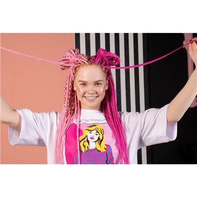 SIM-BRAIDS Афрокосы, 60 см, 18 прядей (CE), цвет светло-розовый(#II PINK)